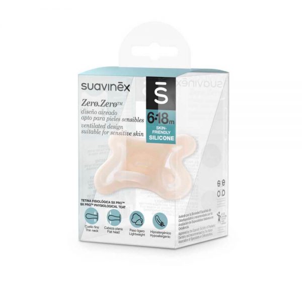 Suavinex Chupetes Todo-Silicona tetina fisiológica SX Pro 6-18 meses